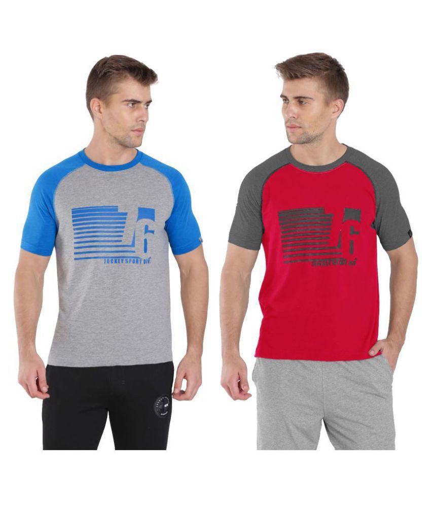 Jockey Polyester Cotton Multi Solids TShirt Buy Jockey Polyester