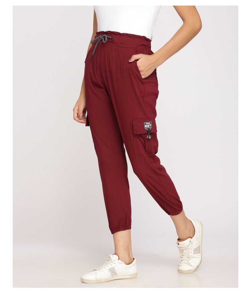 Buy Moshe Cotton Lycra Jeans Maroon Online At Best Prices In India