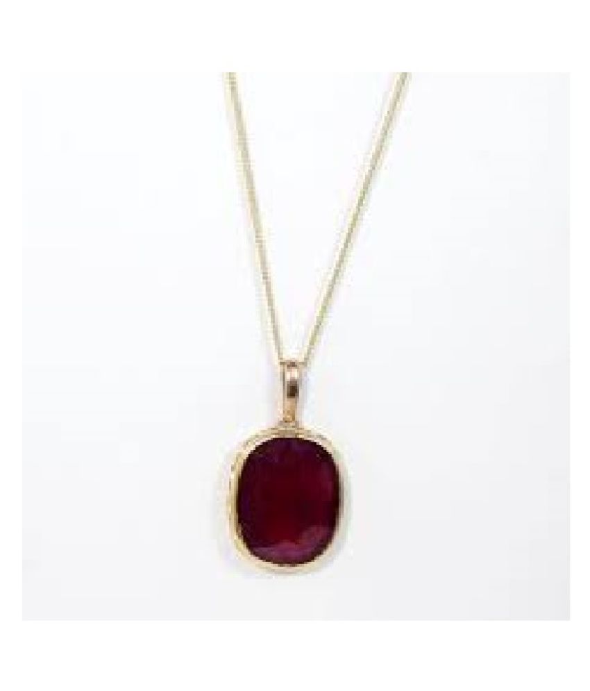 Ruby Pendant in 5 carat Gold Plated 