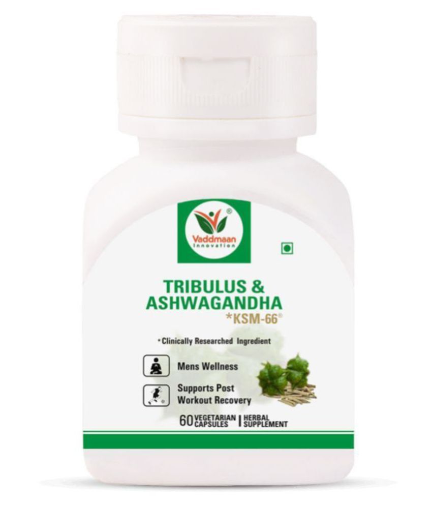     			Vaddmaan Tribulus & KSM-66 Ashwagandha for Men, Male Vitality Supplement (Pack of 1)