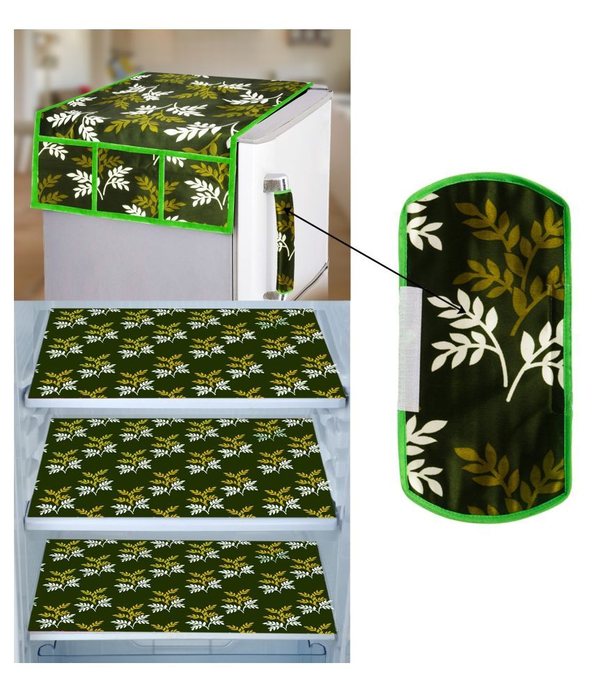     			E-Retailer Set of 5 PVC Green Fridge Top Cover