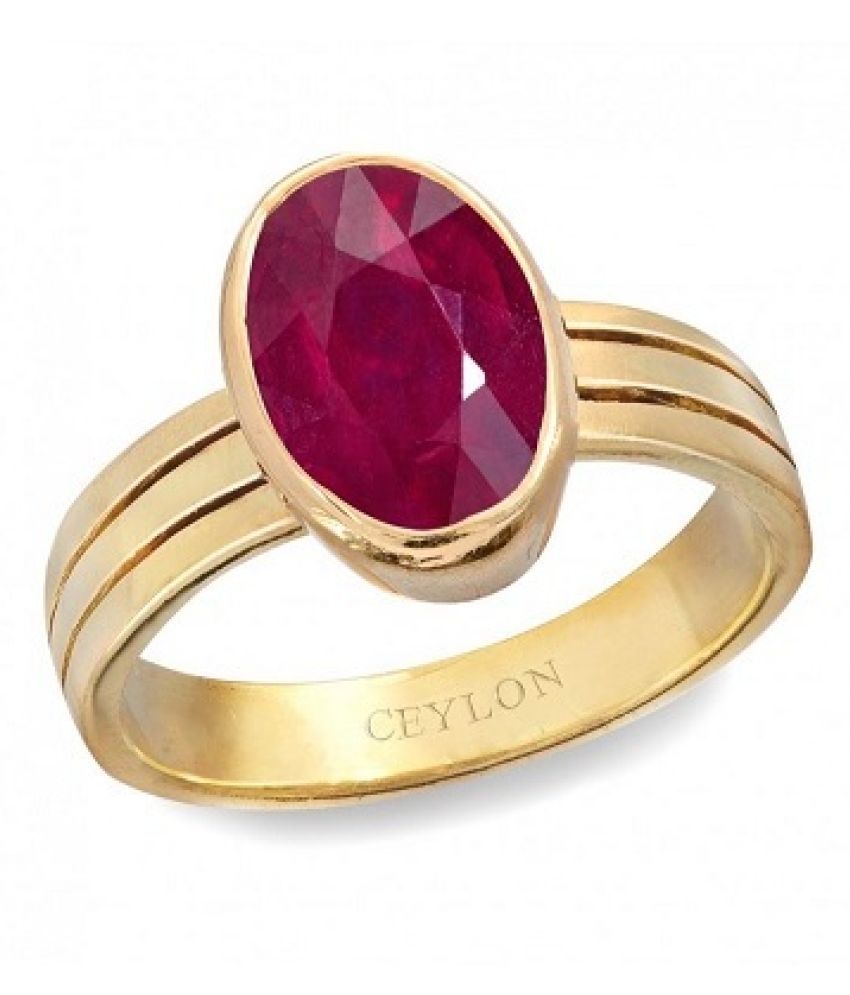 Raviour Lifestyle Original & Natural Adjustable Ruby Manik Gemstone Ring  For Men and Boys Brass Ruby Brass Plated Ring Price in India - Buy Raviour  Lifestyle Original & Natural Adjustable Ruby Manik