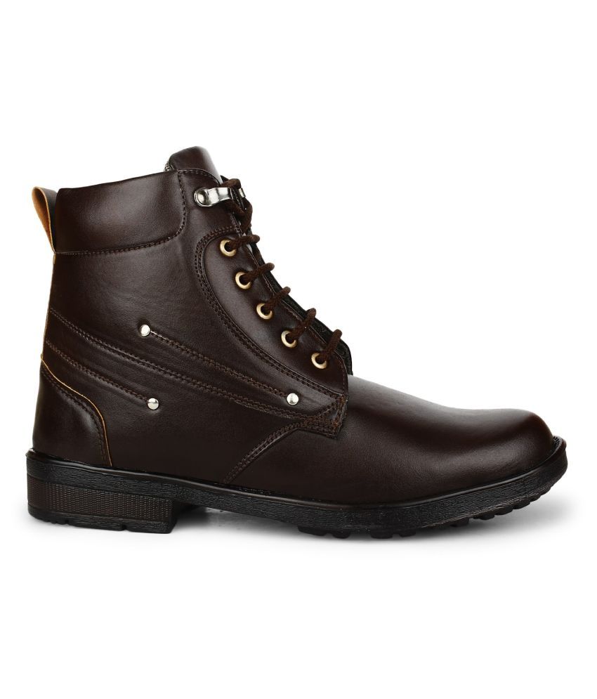 men brown casual boots