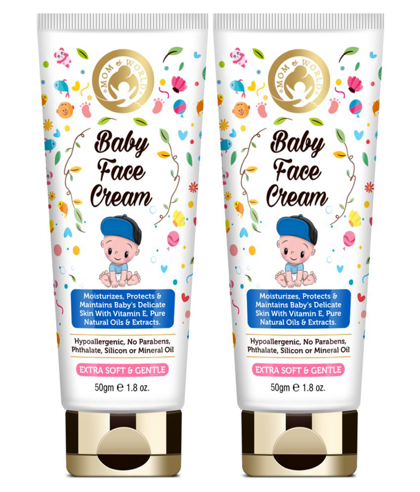     			Mom & World Baby Face Cream Extra Soft and Gentle, 50g (Pack Of 2) Face Face Pack 50 ml