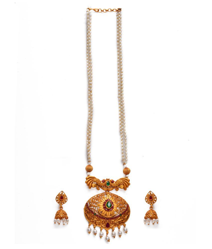 Alankruthi Eye Flower Shape Matte Mala Set