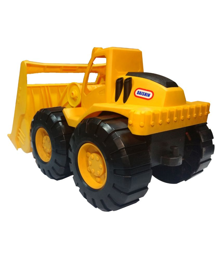 Push Back Bulldozer Machine Miniature Truck For Kids - 3 Years (Yellow ...