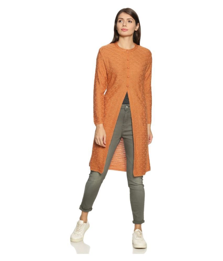     			Clapton Acrylic Tan Buttoned Cardigans