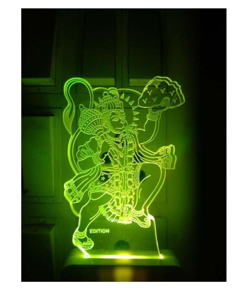 Edition Lord Hanuman 3D illusion night lamp Night Lamp - Pack of 1 ...