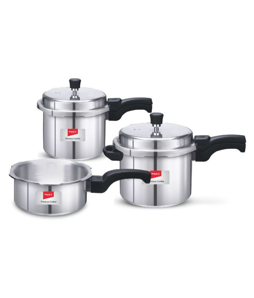 Impex IFC 235 2 L,3 L,5 L Aluminium Pressure Cooker Combo With ...