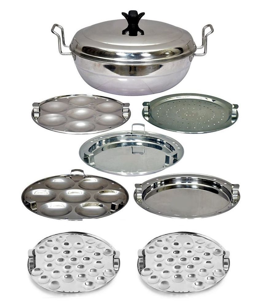     			AQUIRIOS Plain Bottom 6 IN 1 Stainless Steel Idli Cooker mL