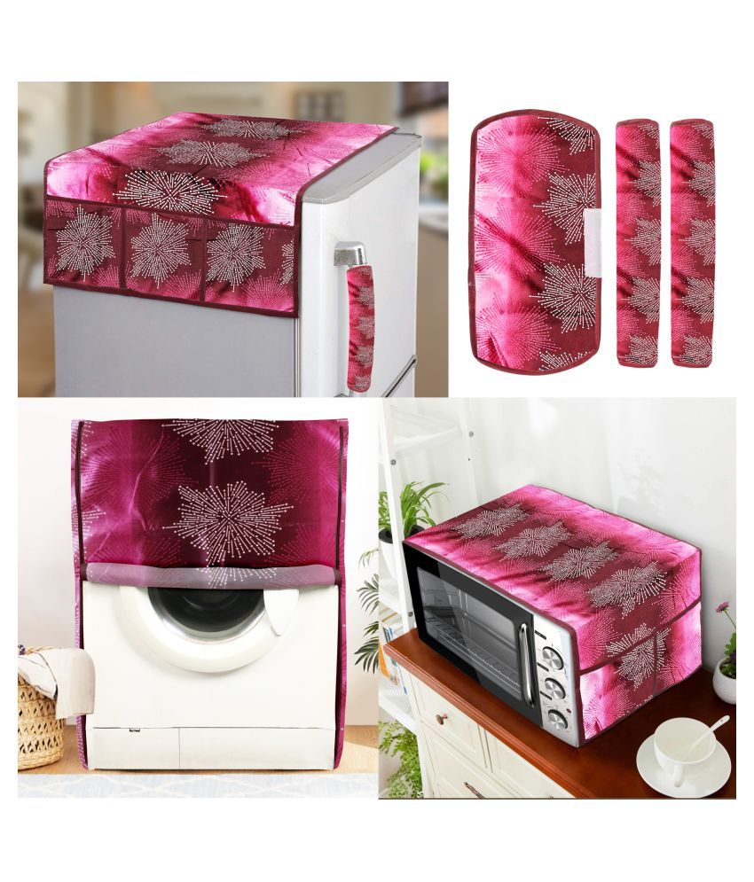     			E-Retailer Set of 6 Polyester Pink Fridge Top Cover