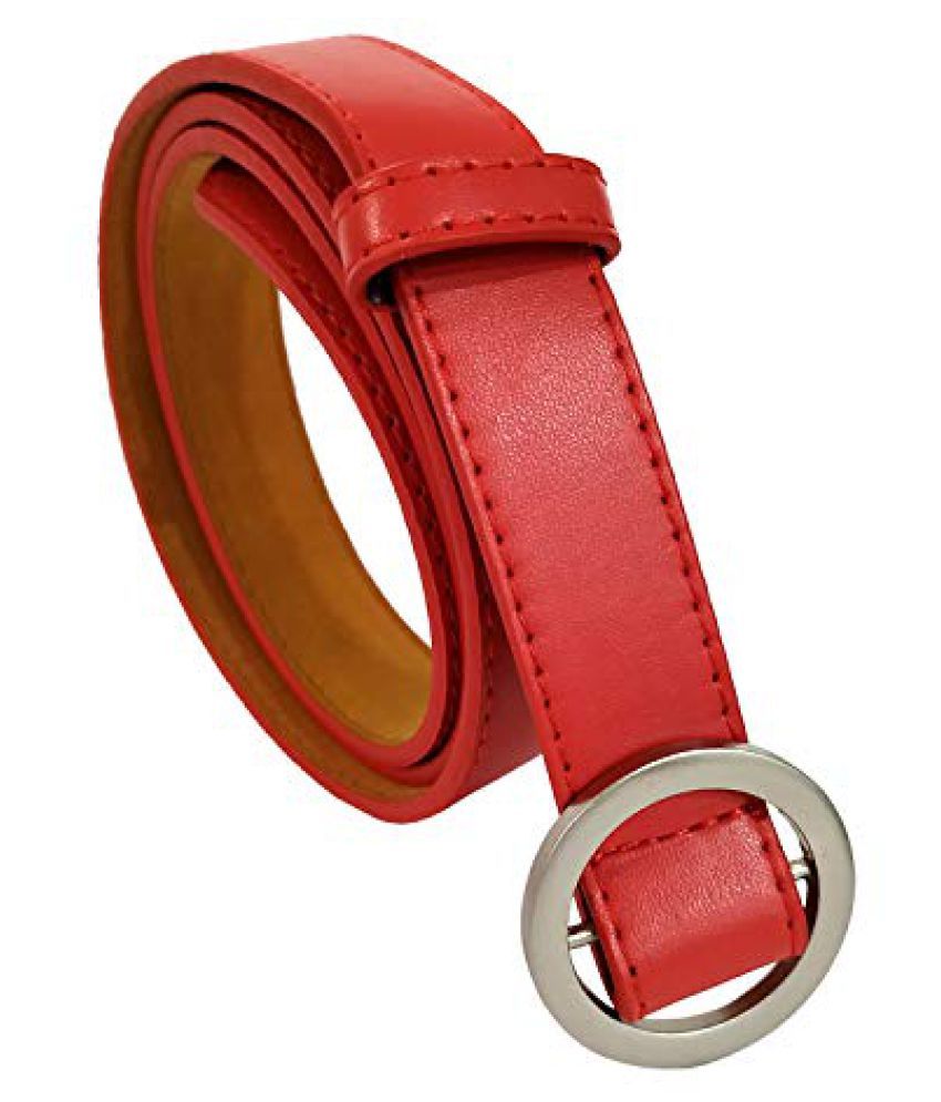     			Livosorb Red PU Casual Belt