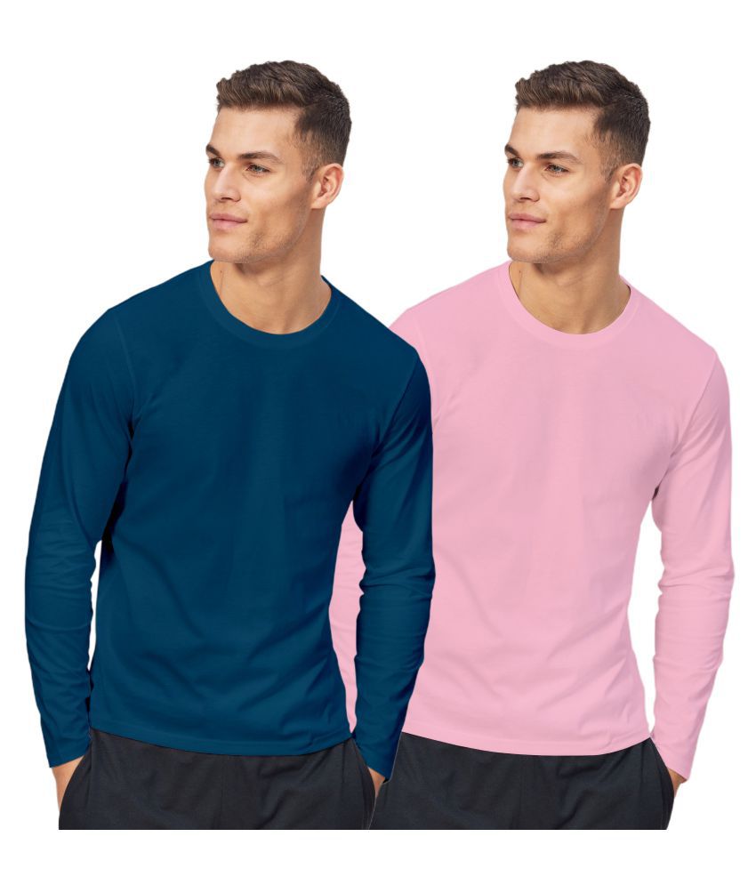     			ESPARTO Cotton Multicolor Solids T-Shirt Pack of 2