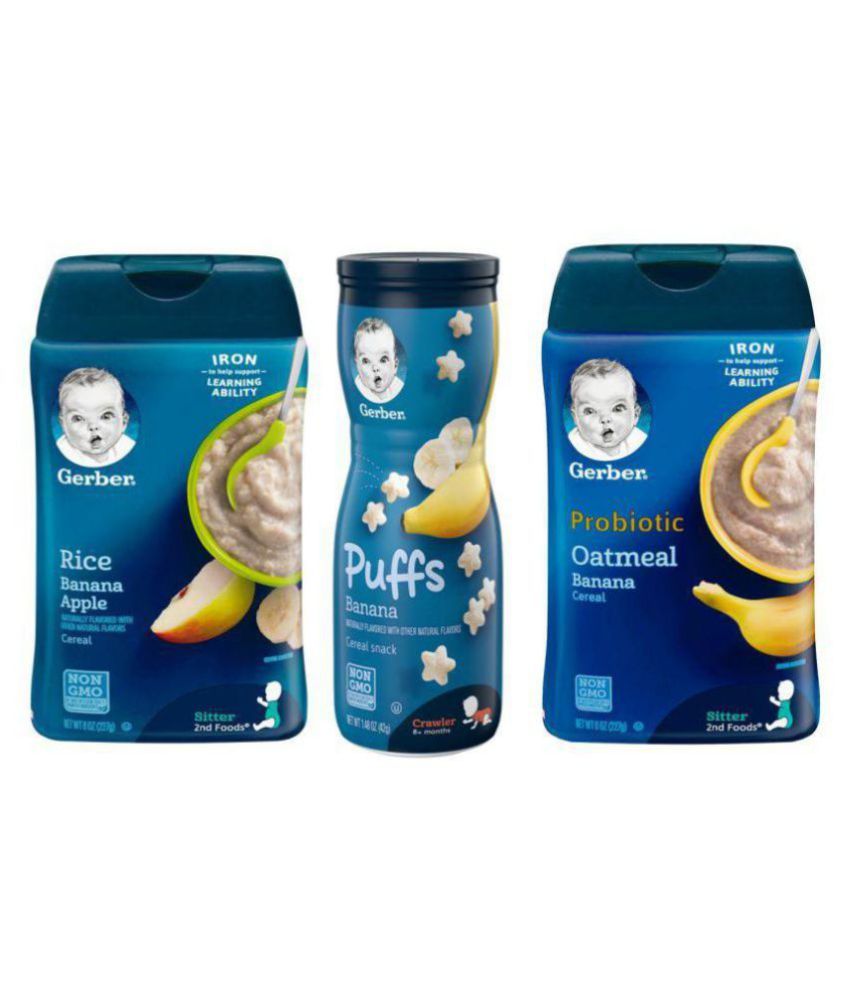 Gerber Baby Food OATMEAL BANANA Infant Cereal for 6 Months + ( 227 gm