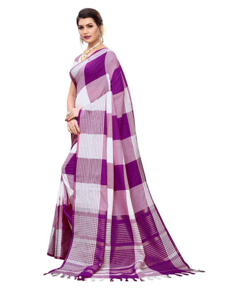purple cotton sarees