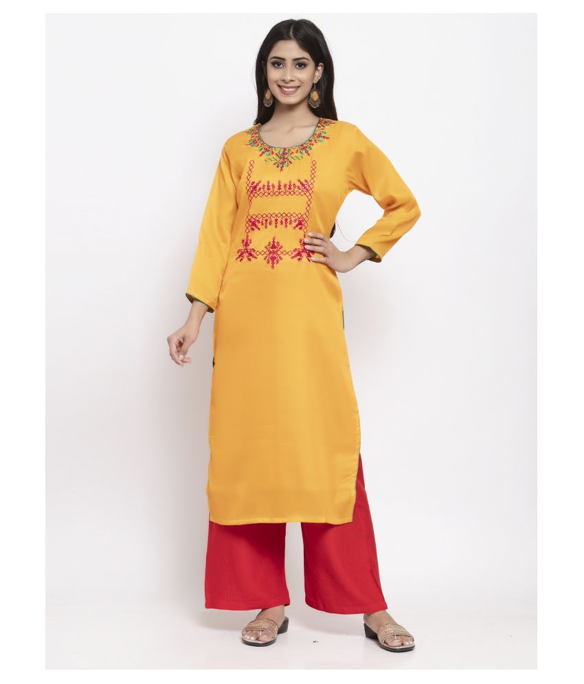 yellow kurtis online