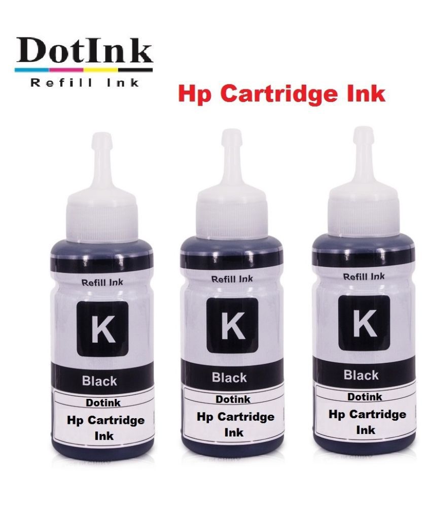 Refill Ink Hp Cartridge Black Pack Of 3 Ink Bottle For Compatible Hp 21