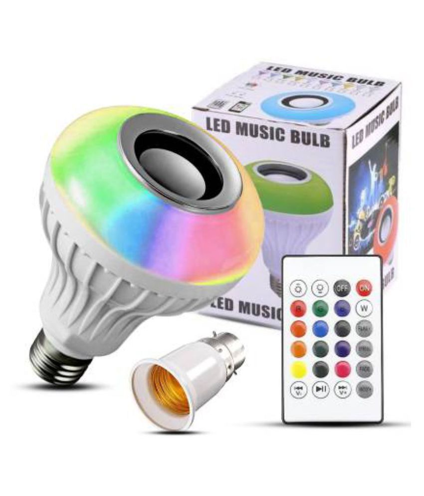     			WRADER Smart Music Bulb With Remote Wall Light White - Pack of 1