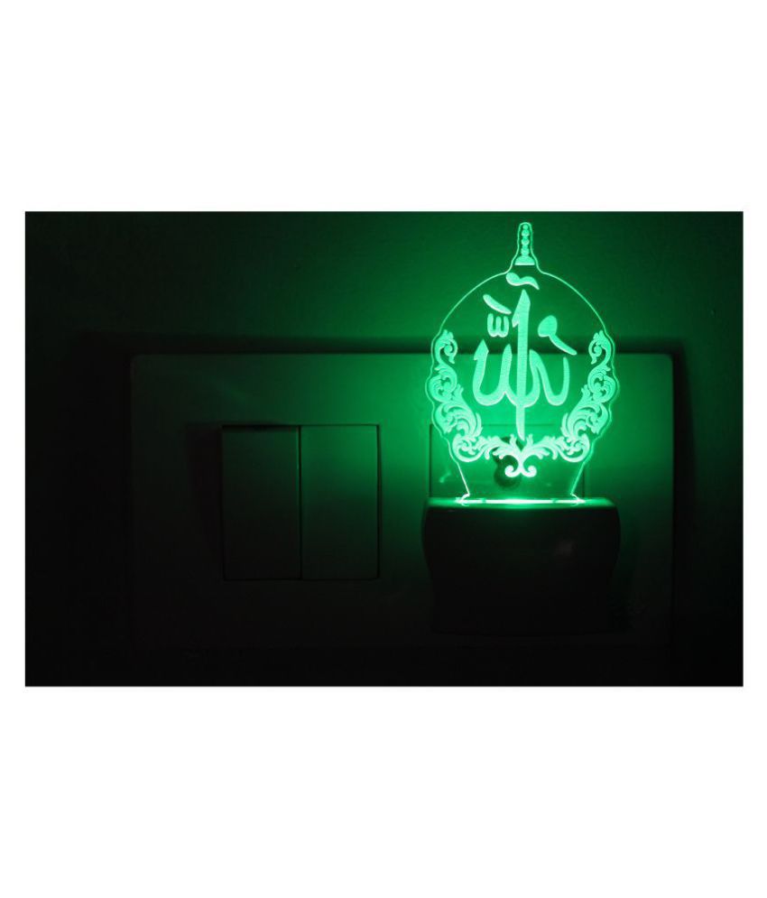     			AFAST Symbol Of Word ALLAH 3D Illusion LED Night Lamp Multi - Pack of 1