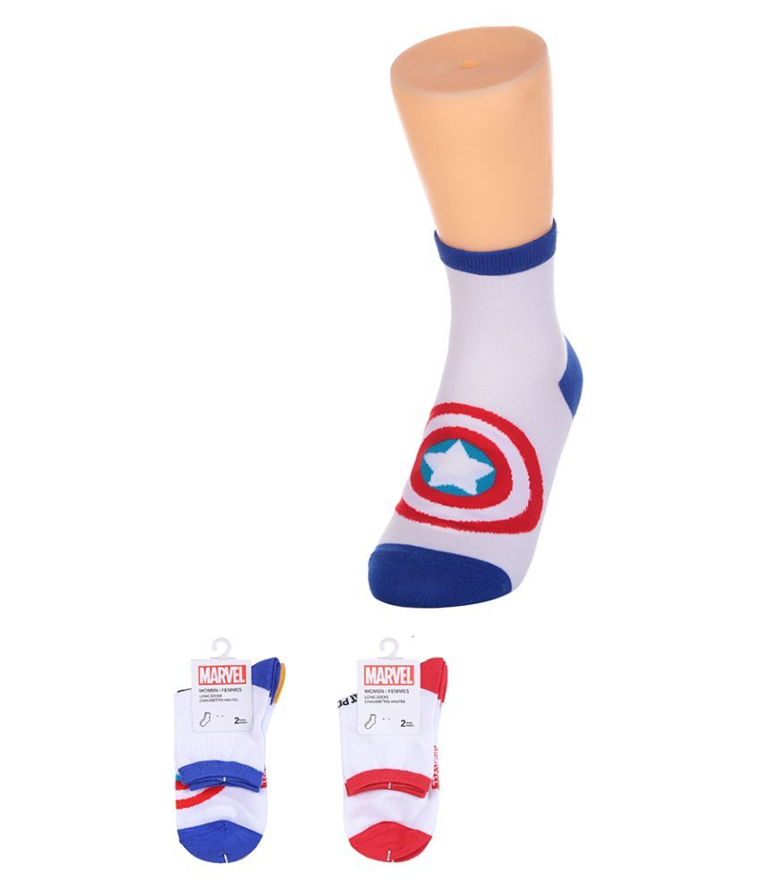 Miniso Marvel Spider Man Womens Cotton Liners Ankle Length Socks 2 Pack