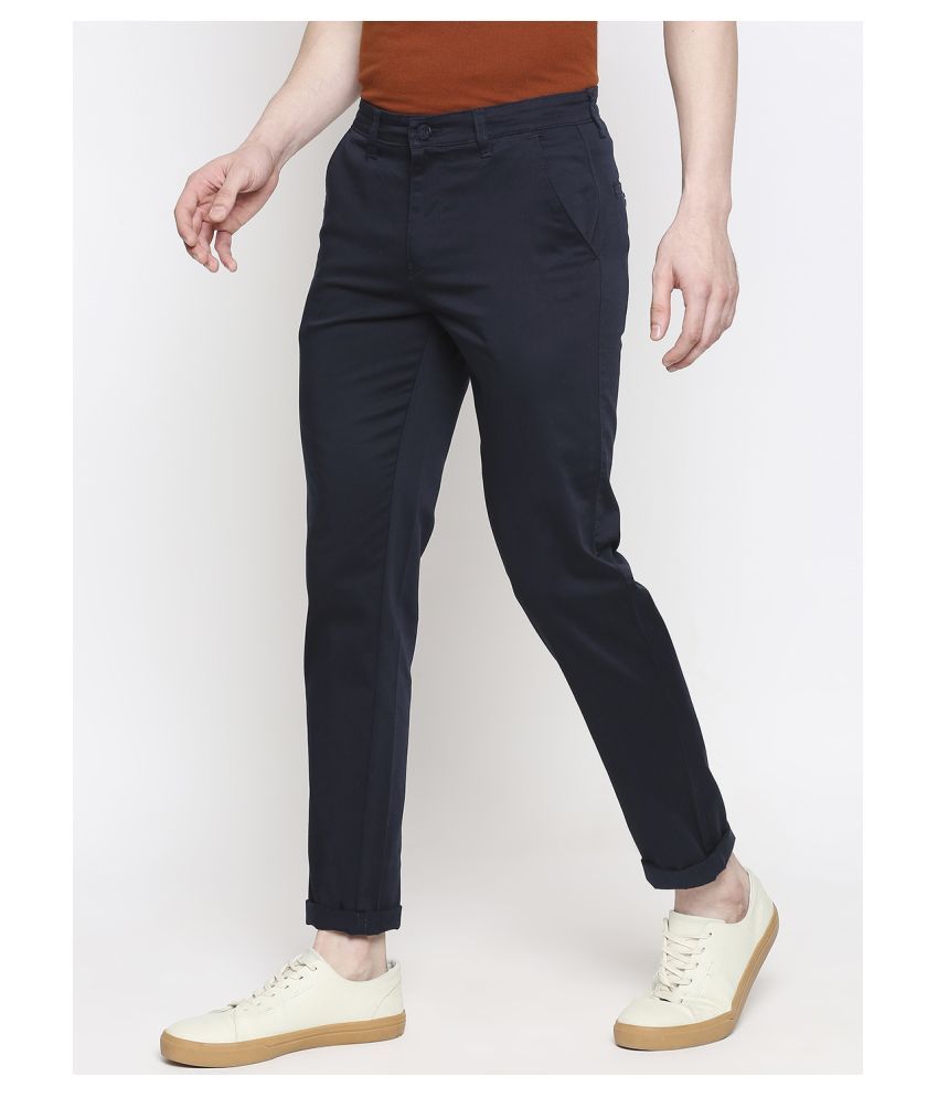 ladies navy blue chinos