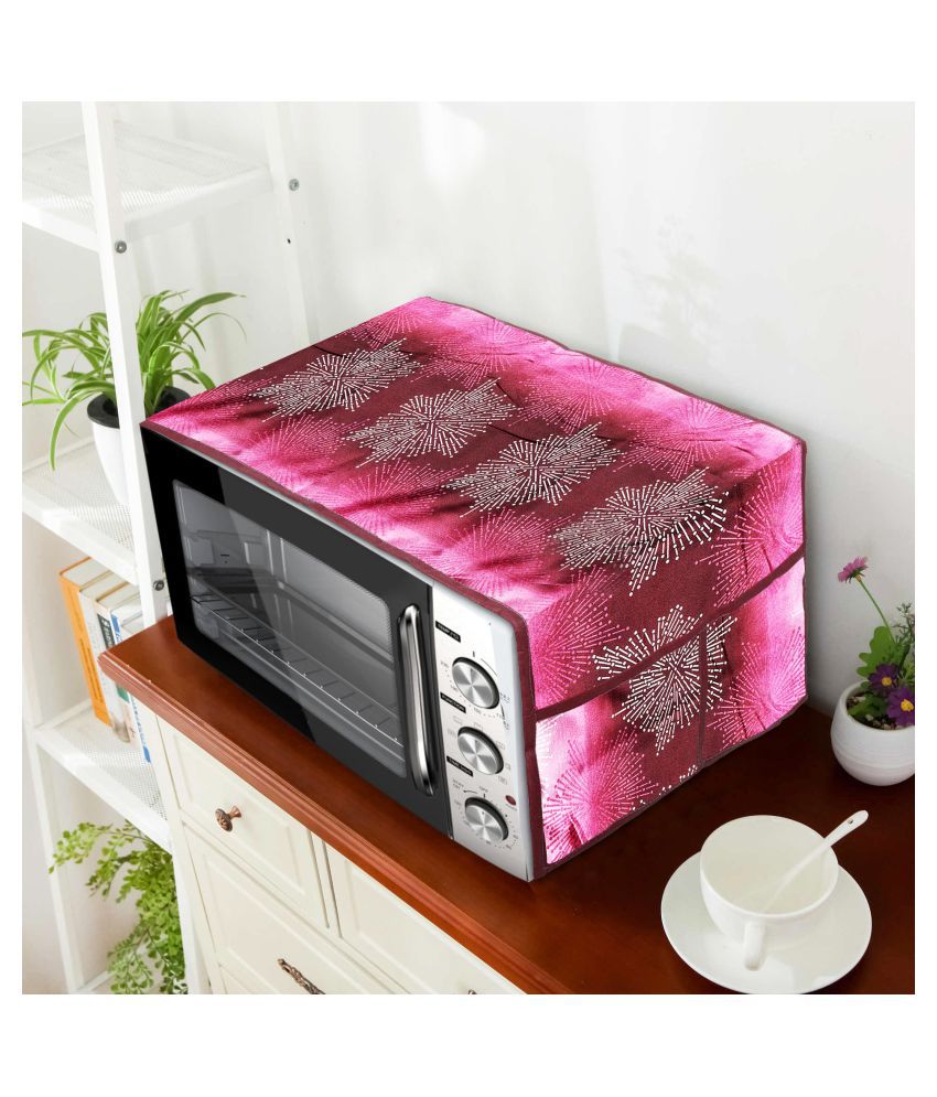     			E-Retailer Single Polyester Pink Microwave Oven Cover -