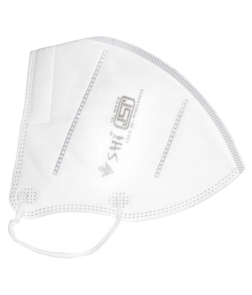 SHI N95 Adjustable Ear Loop Face Mask with 5 layer Filtration pack of 5