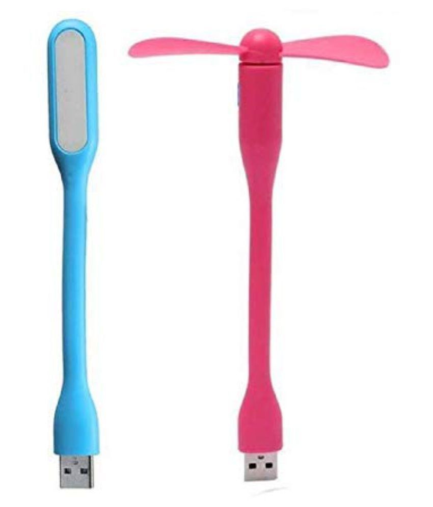 USB Light + USB Fan Flexible Laptop/Power Bank/Adapter Portable and flexible Led Light, USB Fan Multicolor