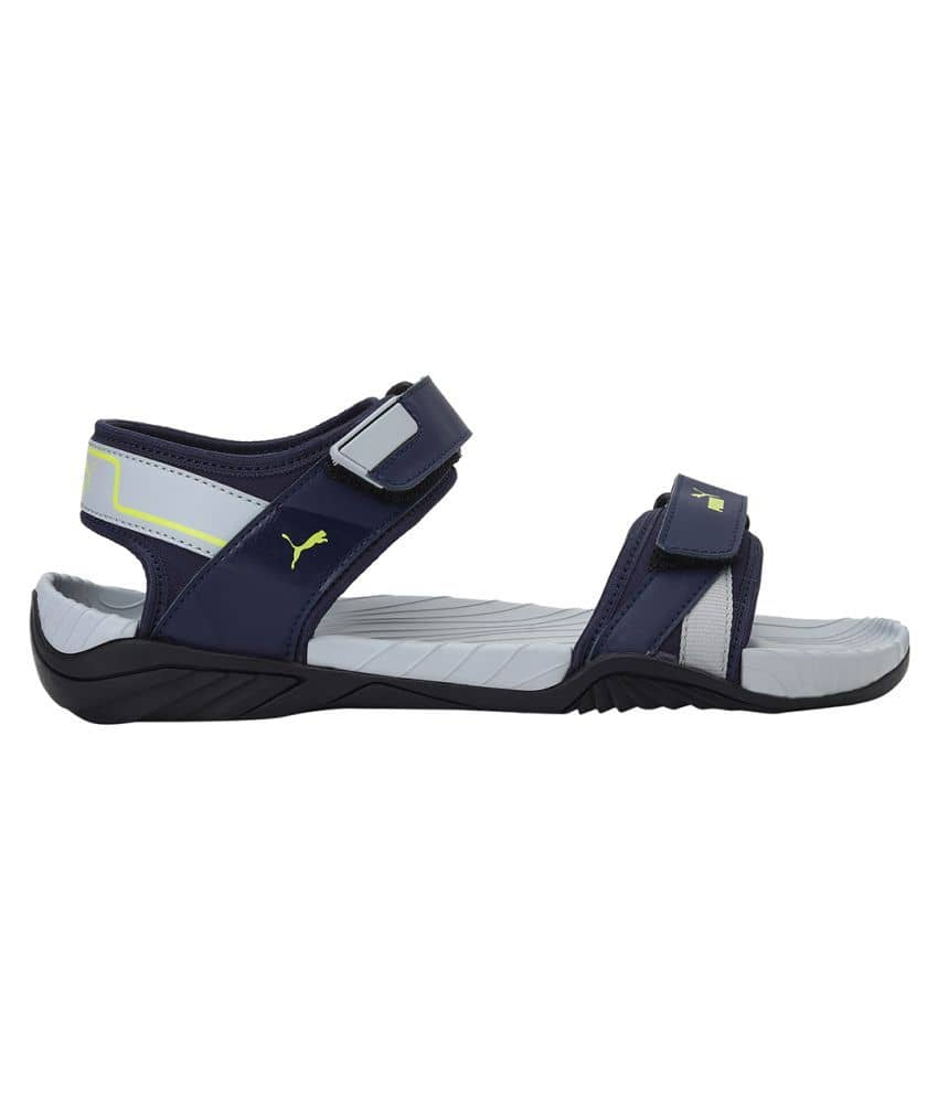 puma blue sandals