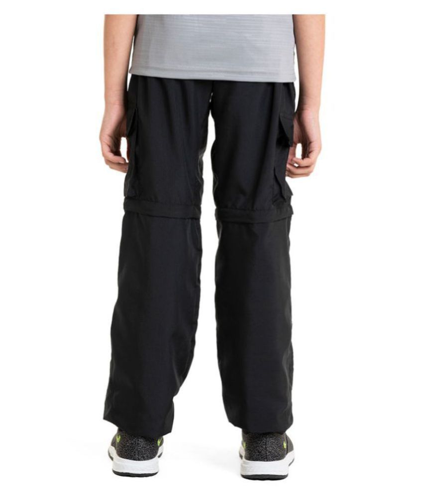 Black 4 In 1 Convertible Cargos (Full Pant, 3/4th , Shorts & Pouch