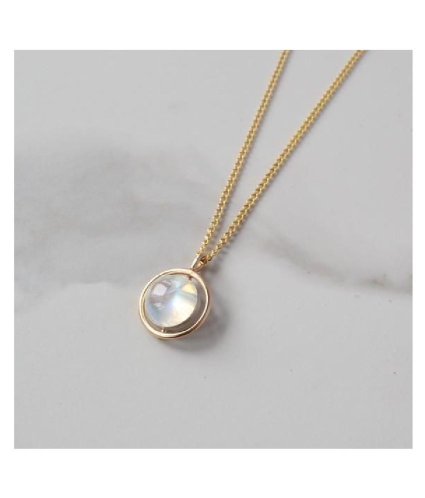 gold and moonstone necklace