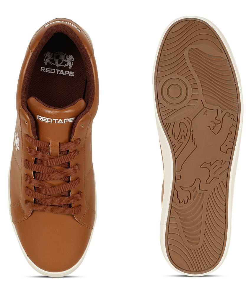 red tape men tan sneakers