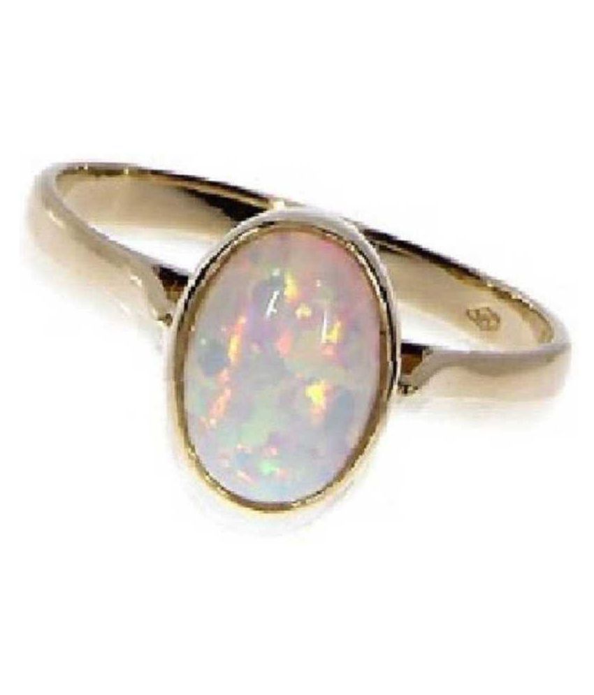 6.25 Ratti silver Original OPAL Ring Lab Certified Stone by Kundli Gems ...