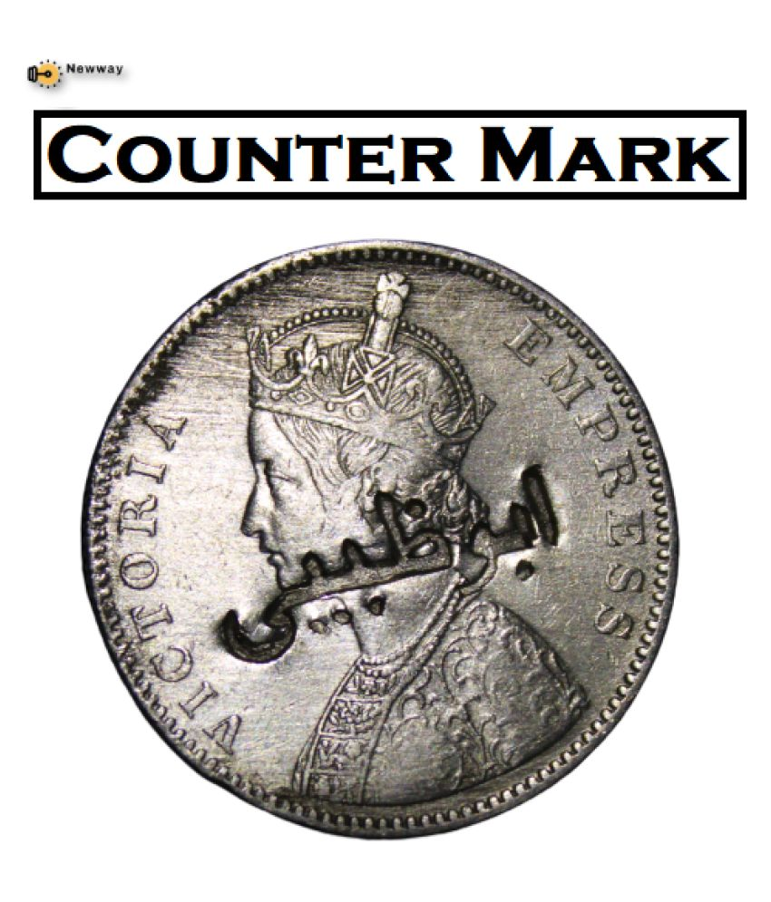     			{COUNTER MARK COIN} 1 Rupee 1885 British India Victoria Queen Extremely Rare Coin 100% Genuine Product-----Buyer Get Same Coin-----