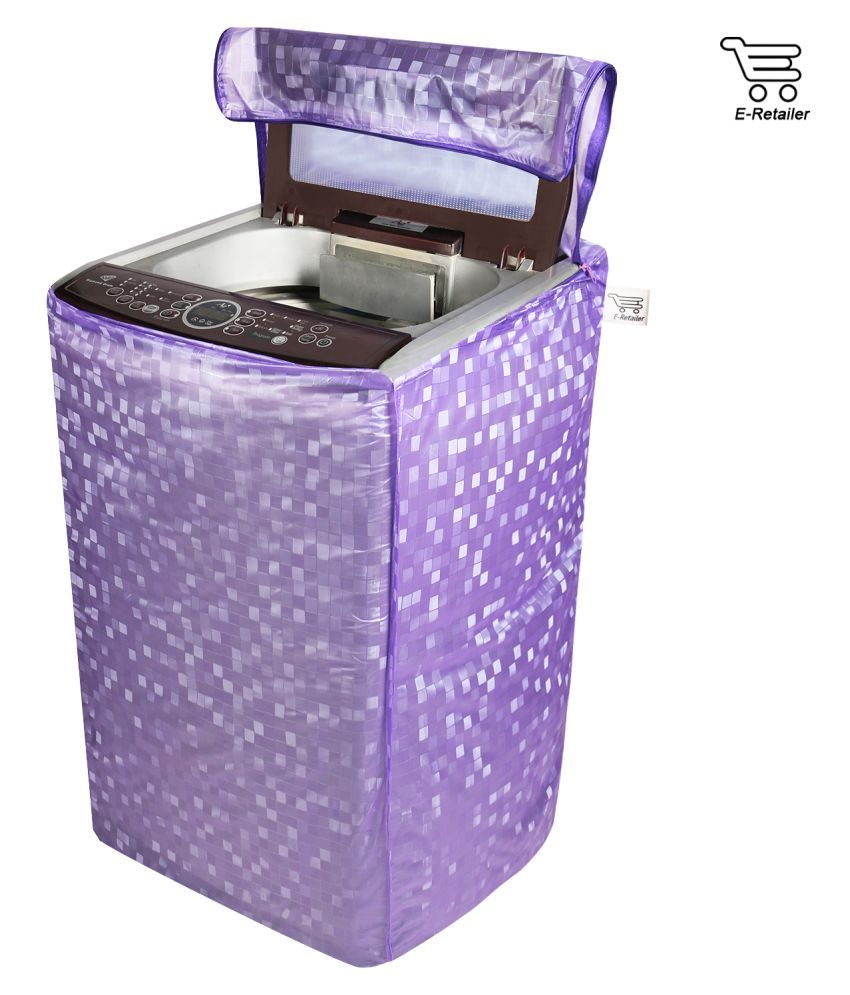     			E-Retailer Single PVC Purple Washing Machine Cover for Universal 7 kg Top Load