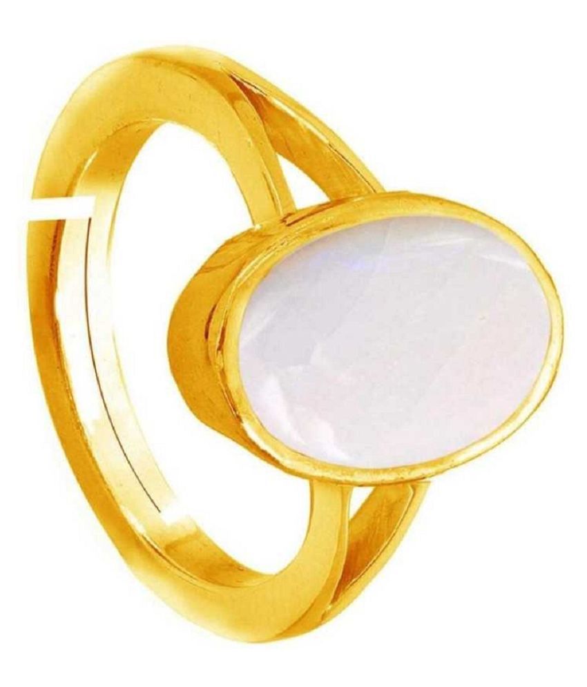 9 ratti stone pure OPAL Gold Plated Ring for unisex by Kundli Gems\n ...