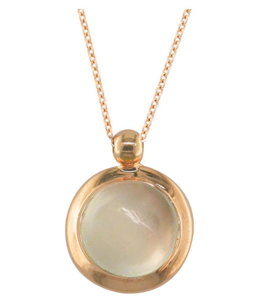 MOONSTONE Astrological Stone 6 Ratti Certified Gold Plated Pendant by ...