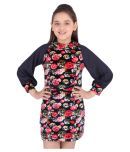 Cutecumber Polyester Shift Dress For Girls ( Pack of 1 , Navy )