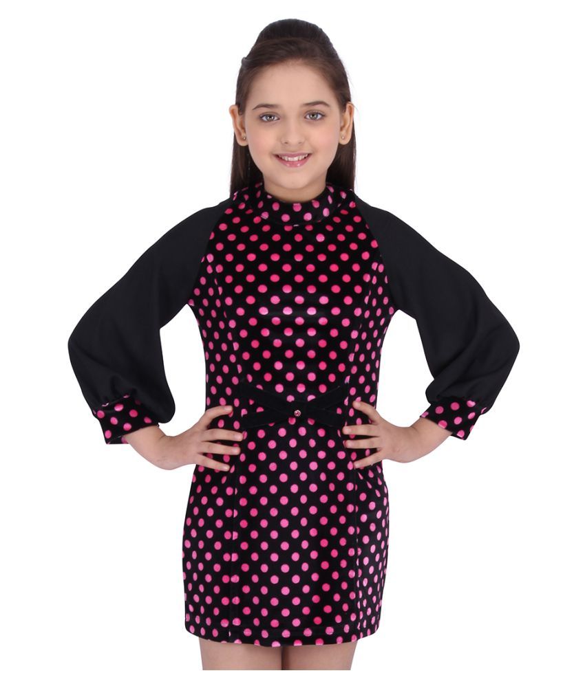     			Smart Casual Polka Dotted Winter Dress