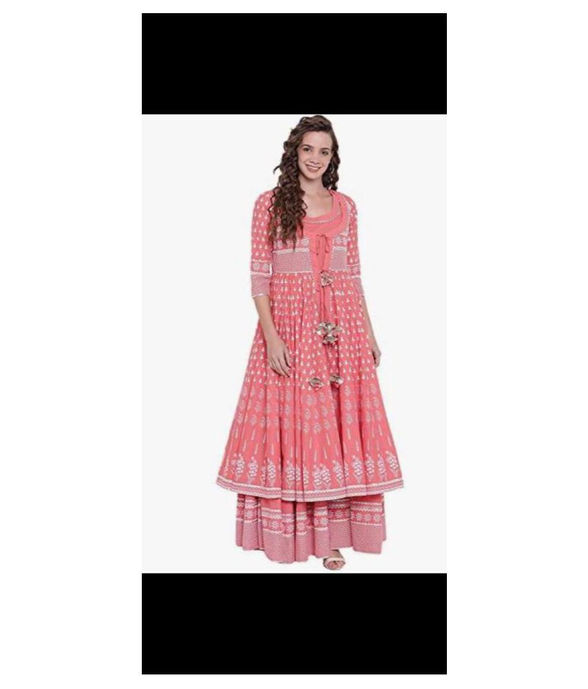 long cotton anarkali kurti