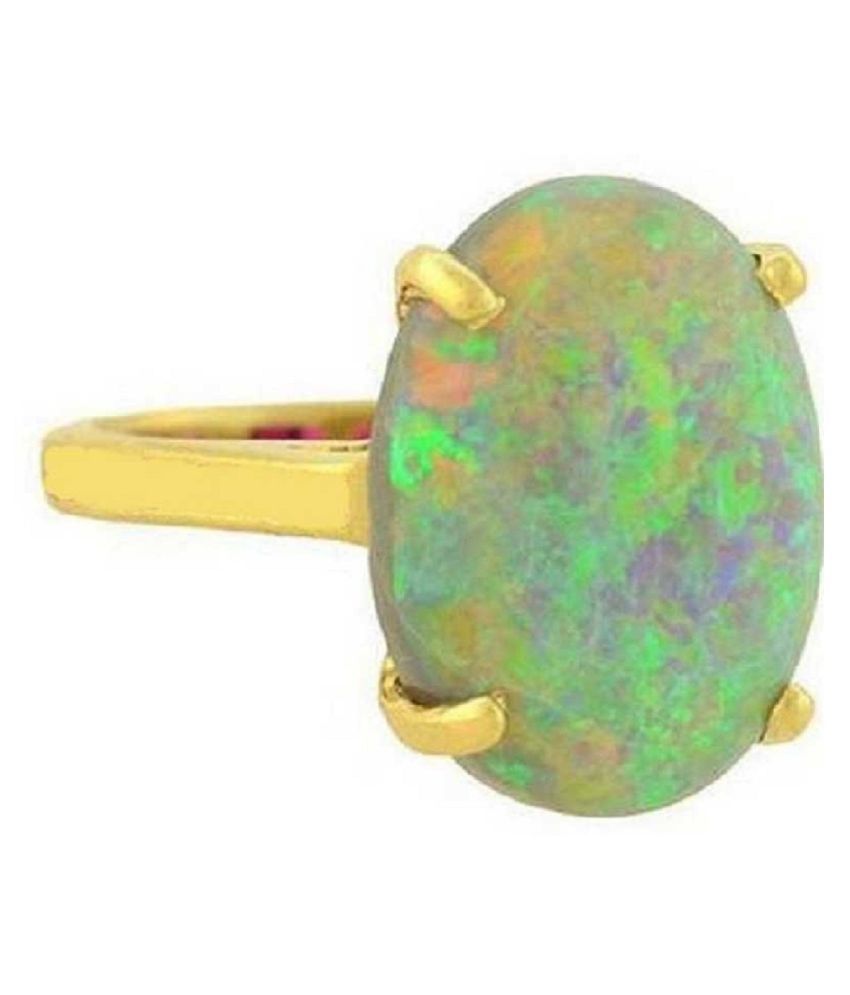 OPAL Natural & Unheated Stone 10.5 Ratti OPAL gold plated Ring by Ratan
