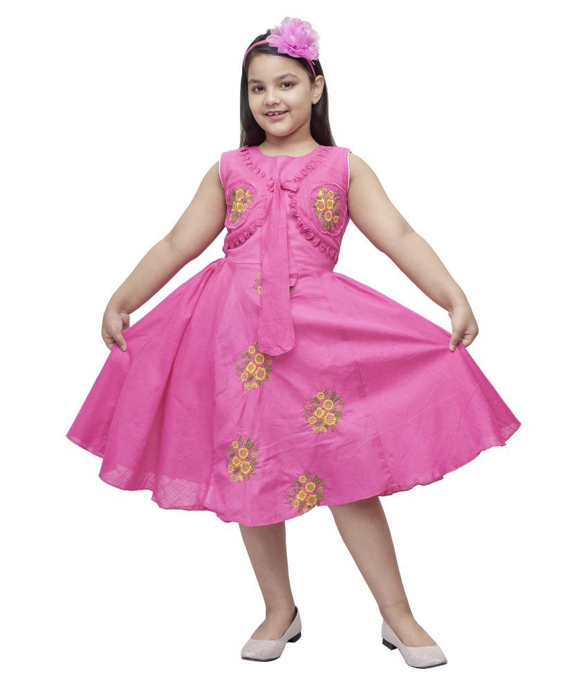 pink frock design