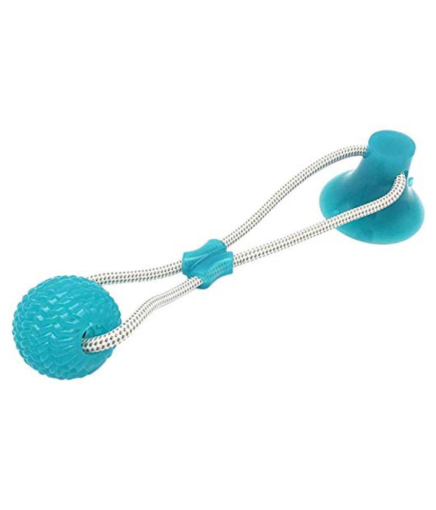 KOKIWOOWOO Suction Cup Dog Toy, Playing Chew Ball Toy with Rope Rubber