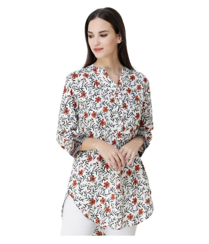 Shop Q Multicoloured Viscose A line Kurti