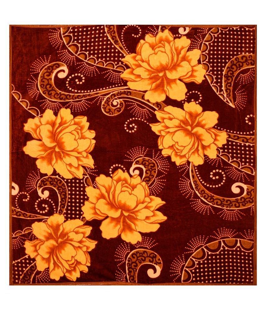 The PinkCity Tribes Queen Wool Floral Blanket Buy The PinkCity Tribes