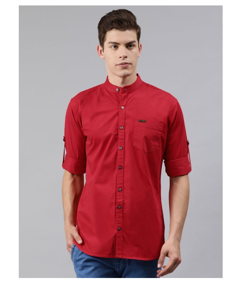     			Urbano Fashion 100 Percent Cotton Red Shirt