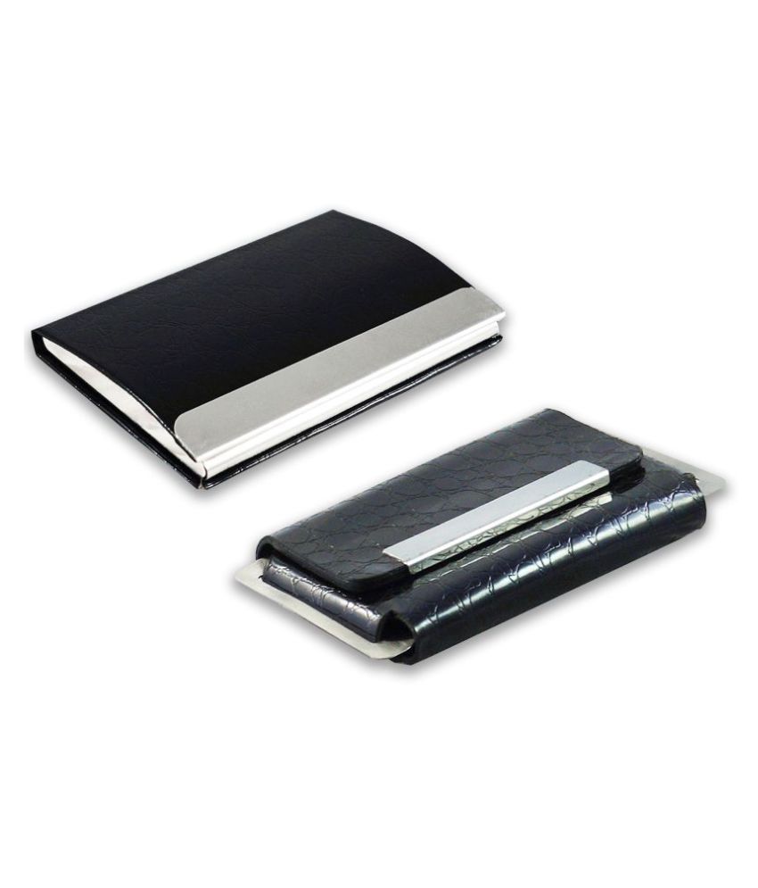     			Auteur Multicolor Artificial Leather Professional Looking Debit/Credit/Business/Visiting Card Holders for Men and Women Set of 2 (upto 15 Cards Capacity)