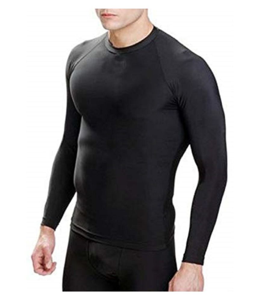 S4C Lycot Full Sleeves Sports Inner Black Polyester T-Shirt - Buy S4C ...