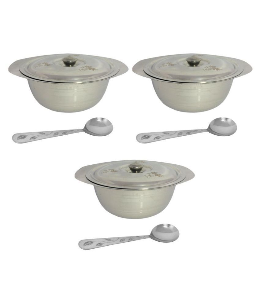 A&H - Silver Serving Bowl ( Pack of 6 )