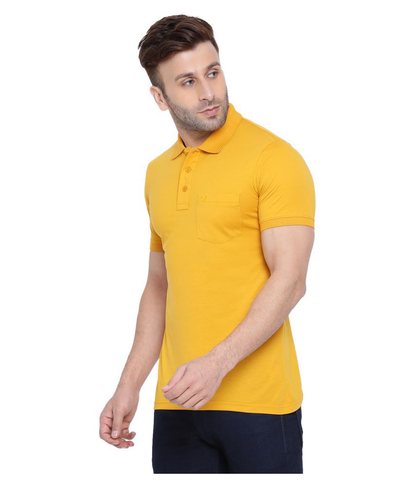 Unex Cotton Mustard Striper T-Shirt - Buy Unex Cotton Mustard Striper T ...
